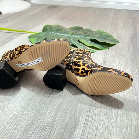 Michael Kors Elsa Mid Bootie Cheetah. Hair-calf  ✨brand new✨ No box - Picture 5 of 11